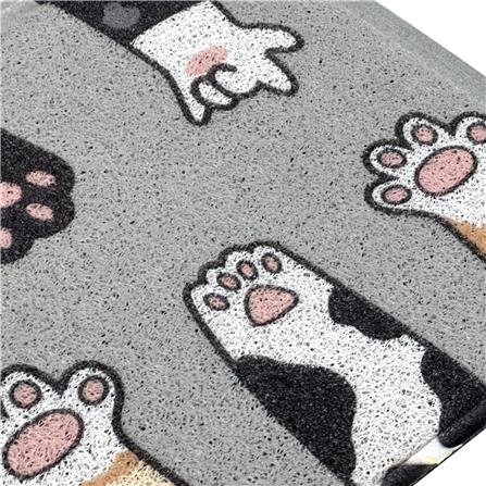 พรมเช็ดเท้าดักฝุ่น HOME LIVING STYLE PAWS 45X75 ซม. สีเทา_3
