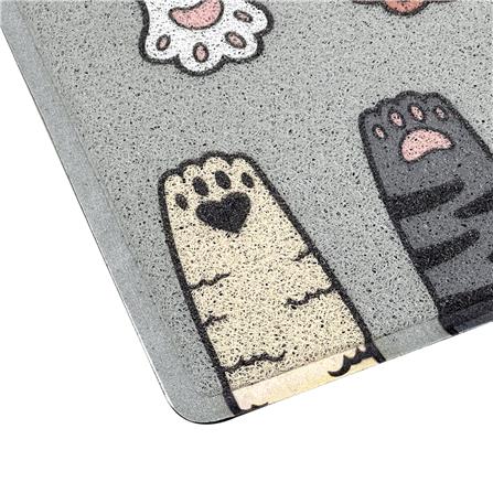 พรมเช็ดเท้าดักฝุ่น HOME LIVING STYLE PAWS 45X75 ซม. สีเทา_4