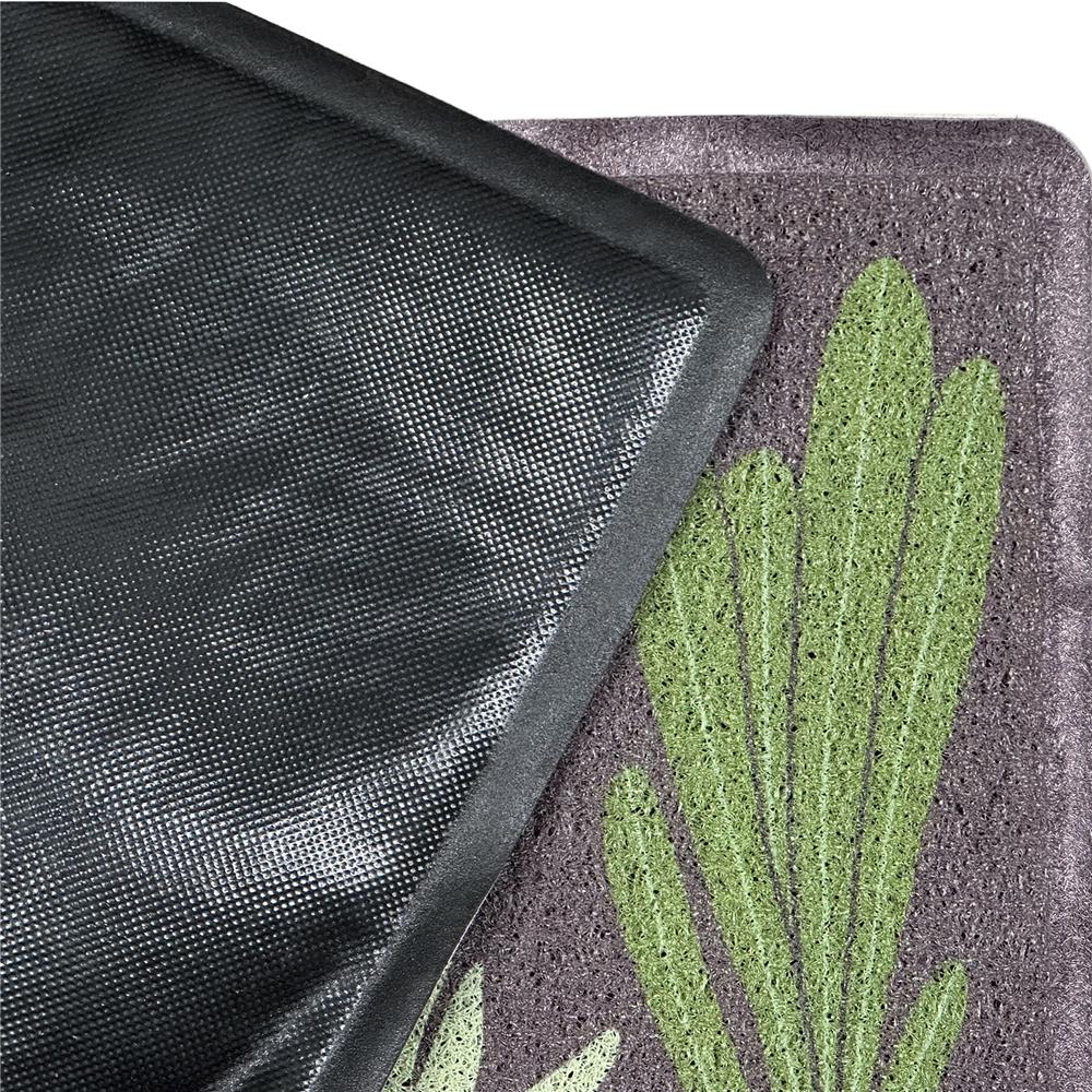 พรมเช็ดเท้าดักฝุ่น HOME LIVING STYLE W.PLANT 45X75 ซม. สีน้ำตาล