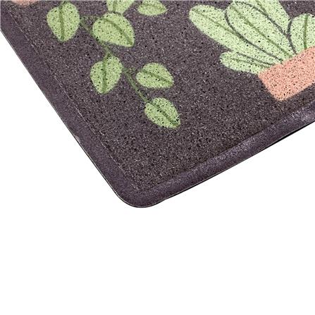 พรมเช็ดเท้าดักฝุ่น HOME LIVING STYLE W.PLANT 45X75 ซม. สีน้ำตาล_3