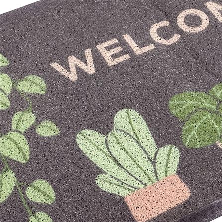 พรมเช็ดเท้าดักฝุ่น HOME LIVING STYLE W.PLANT 45X75 ซม. สีน้ำตาล_4