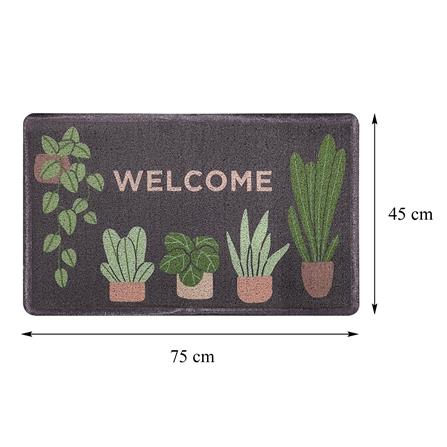 พรมเช็ดเท้าดักฝุ่น HOME LIVING STYLE W.PLANT 45X75 ซม. สีน้ำตาล_8