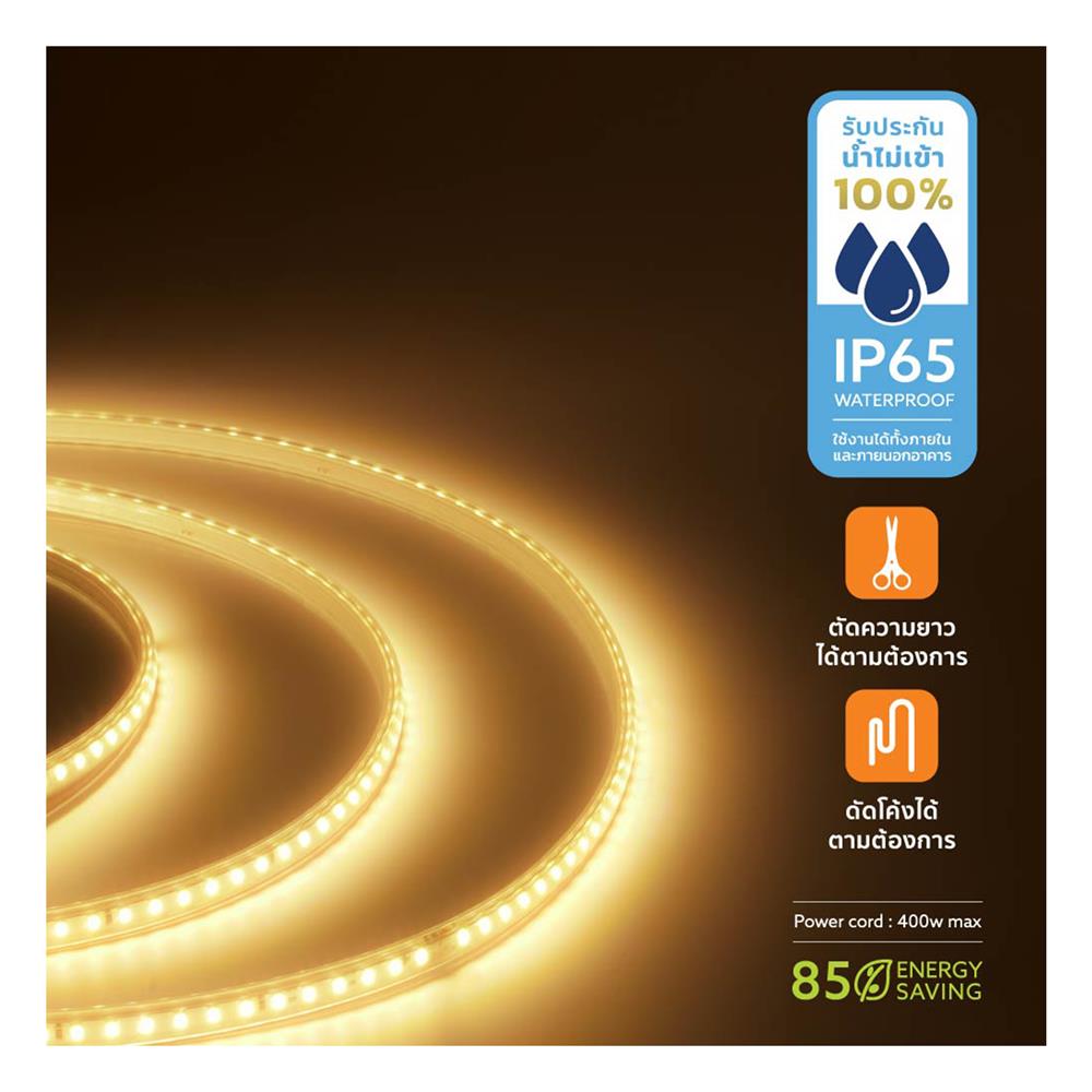 ไฟเส้น LED LAMPTAN STRIPLIGHT SET SMD 8 วัตต์ 10 เมตร WARM WHITE