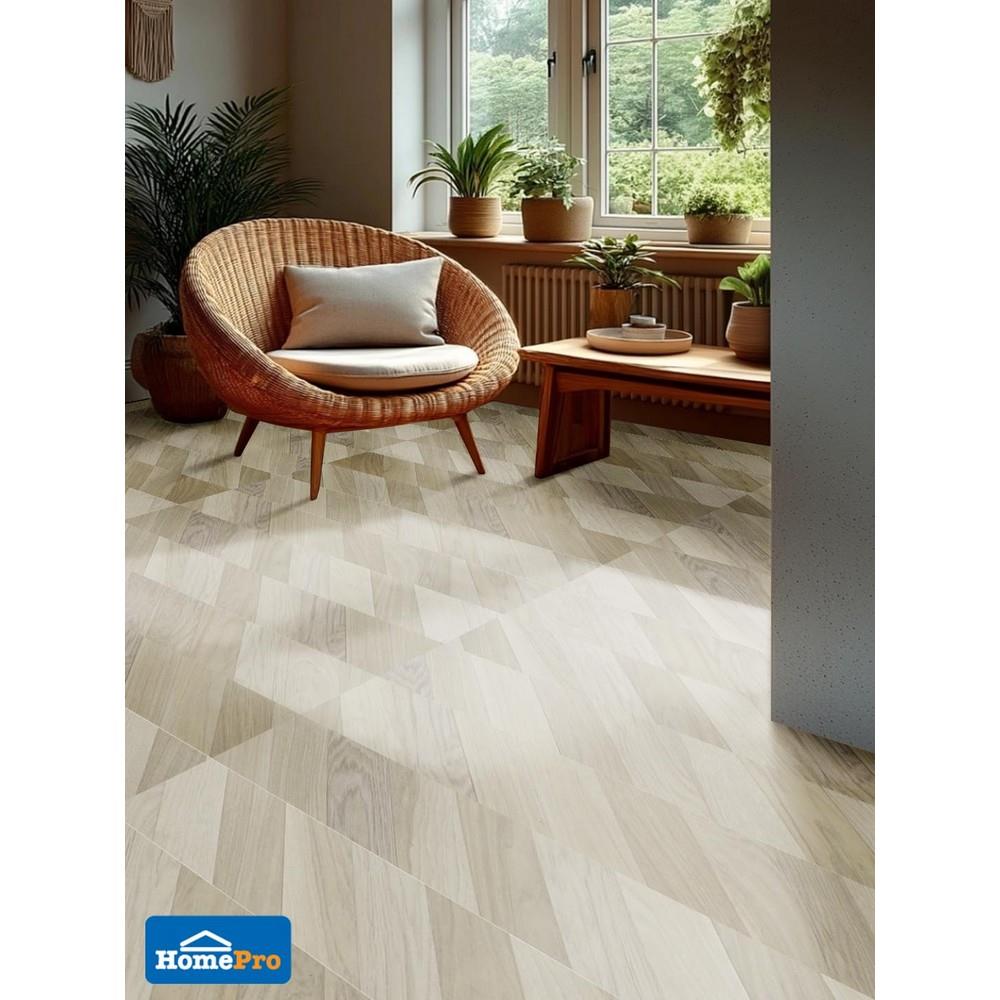 กระเบื้องยางไวนิล 15x91 ซม. TARA CLICK LOCK ไวท์ แอช