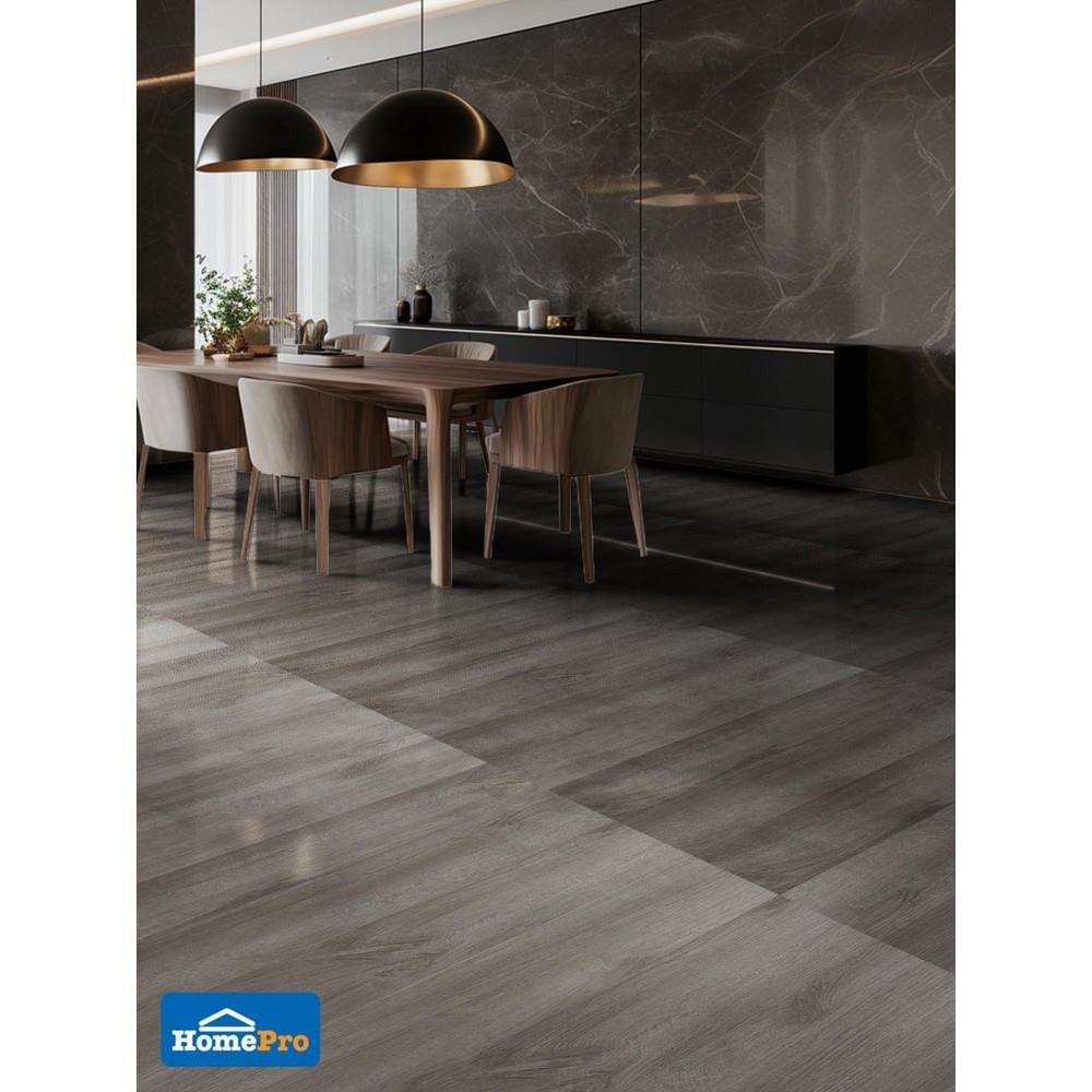 กระเบื้องยางไวนิล 15x91 ซม. TARA CLICK LOCK เกรย์ แอช