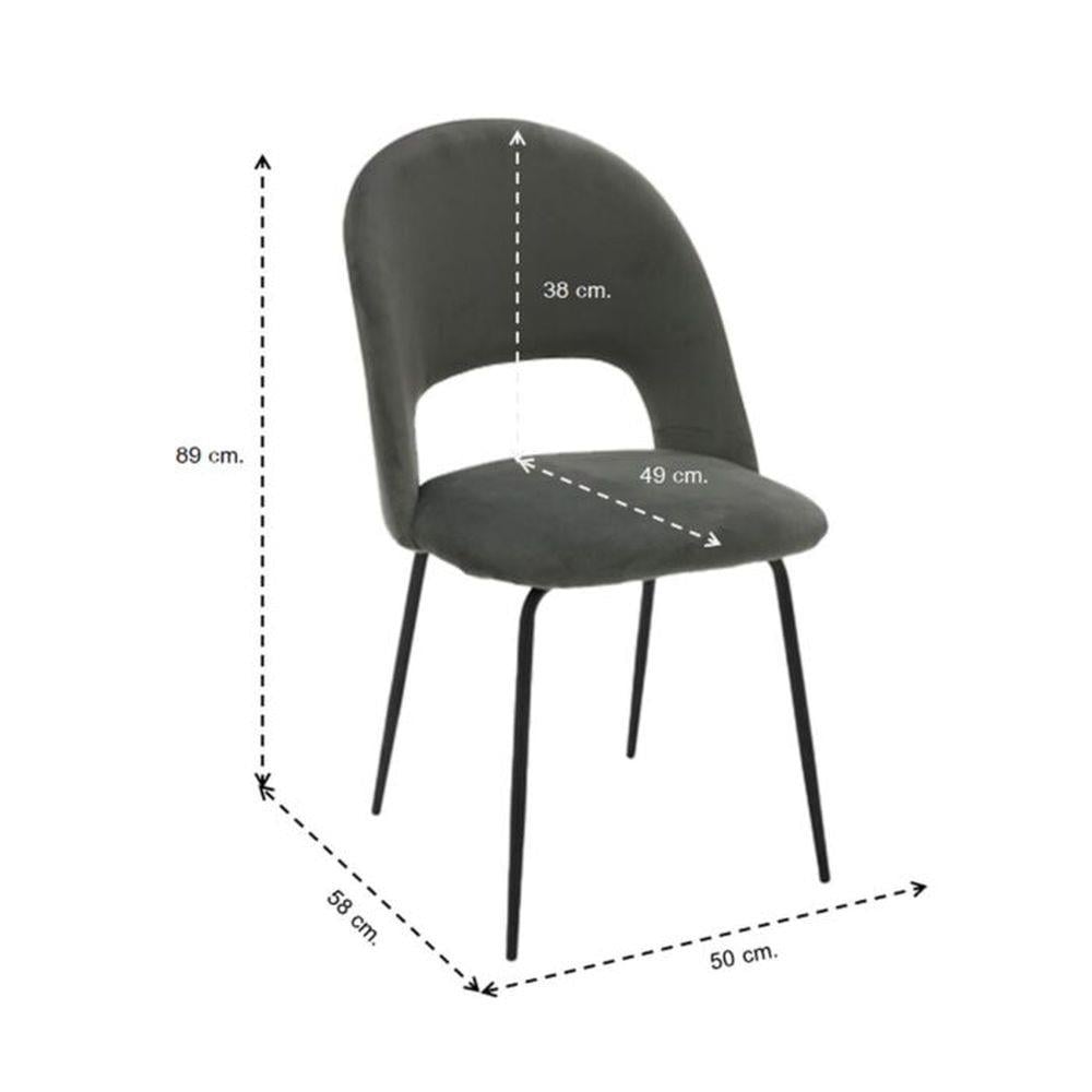เก้าอี้ทานข้าว SB FURNITURE TAINI 19221322 สีเทาเข้ม
