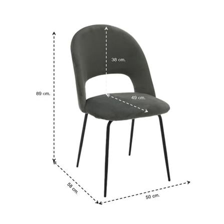 เก้าอี้ทานข้าว SB FURNITURE TAINI 19221322 สีเทาเข้ม_5