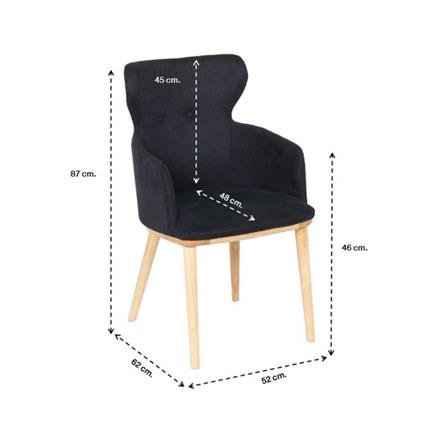 เก้าอี้ทานข้าว SB FURNITURE MOONIE 19170538 สีดำ_8