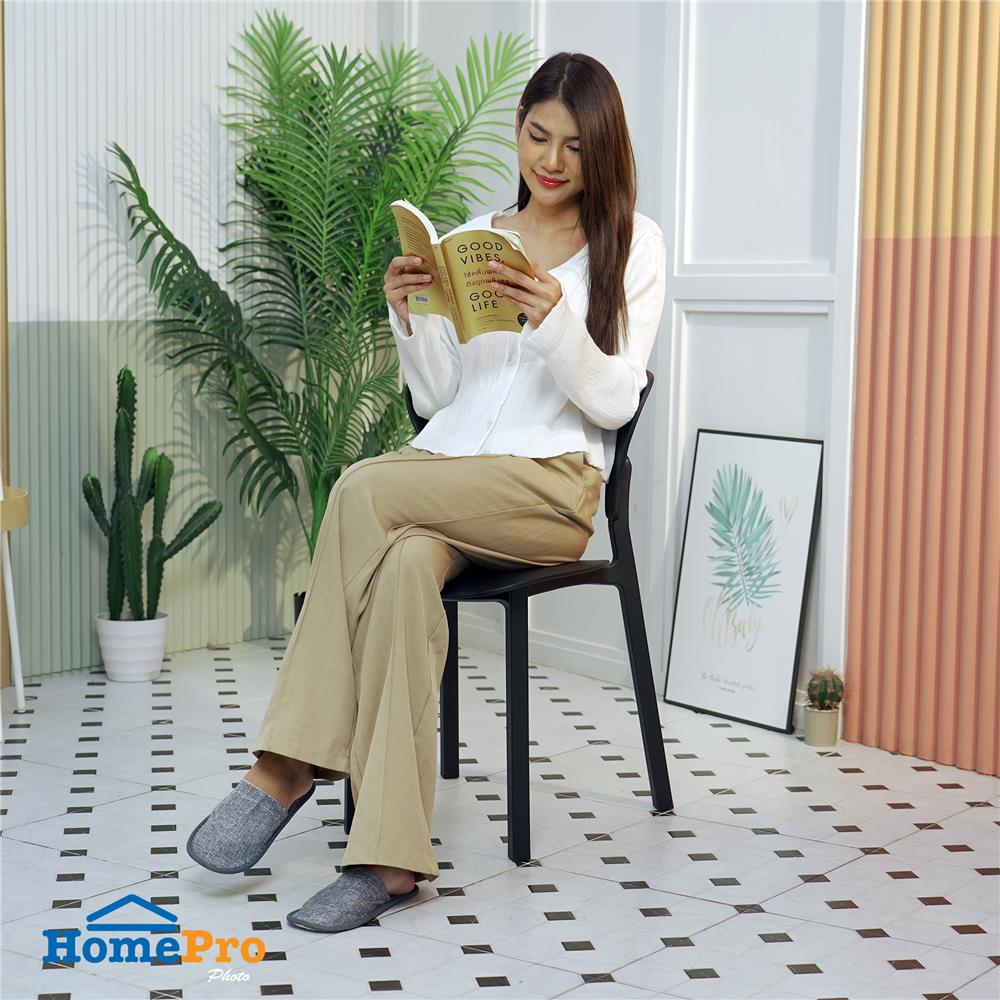 เก้าอี้พลาสติก SPRING GABY สีดำ