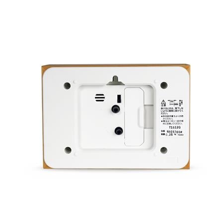 นาฬิกาตั้งโต๊ะไม้ RHYTHM 8RE676SR06 5.8X4.1 นิ้ว สีน้ำตาลอ่อน_2