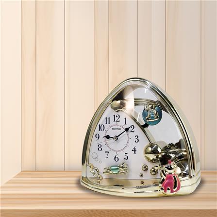 นาฬิกาตั้งโต๊ะ RHYTHM 4SG762SR18 สีทอง_4