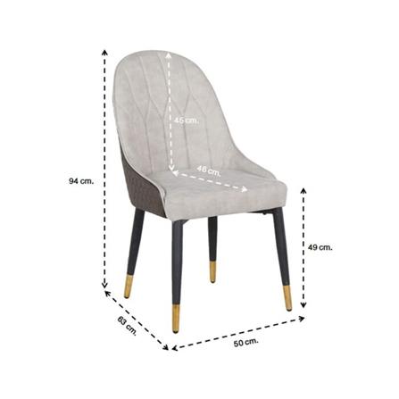 เก้าอี้ทานข้าว SB FURNITURE YINLA 19204542 สีเทา_7