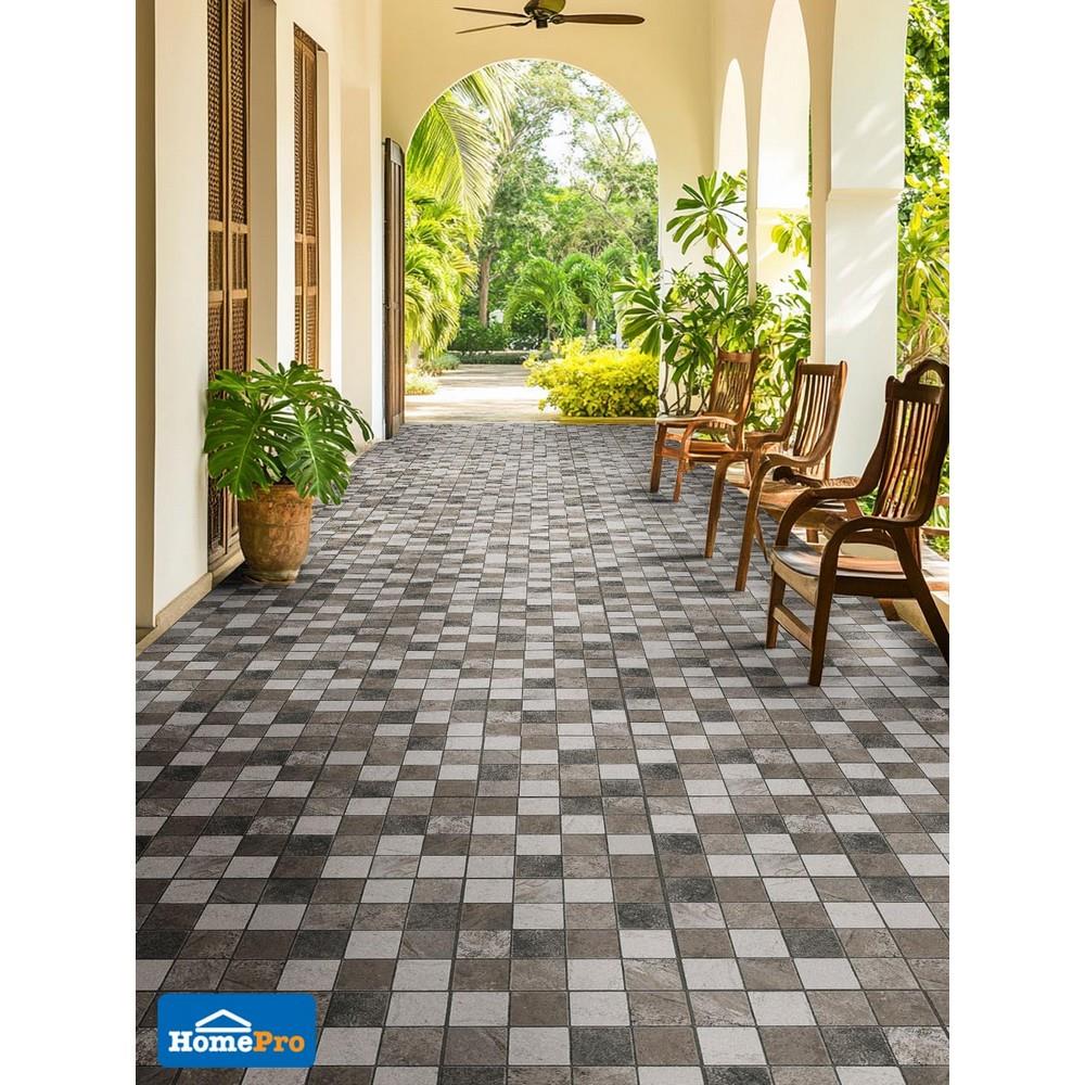 กระเบื้องพื้นพอร์ซเลน 40x40 ซม. TARA ฮาวิลแลนด์ เทา A 0.96 ตร.ม.