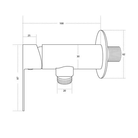 วาล์วฝักบัว 1 ทาง DONMARK GL-2320_2