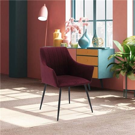 เก้าอี้ทานข้าว SB FURNITURE EARLA 19209417 สีแดง_5