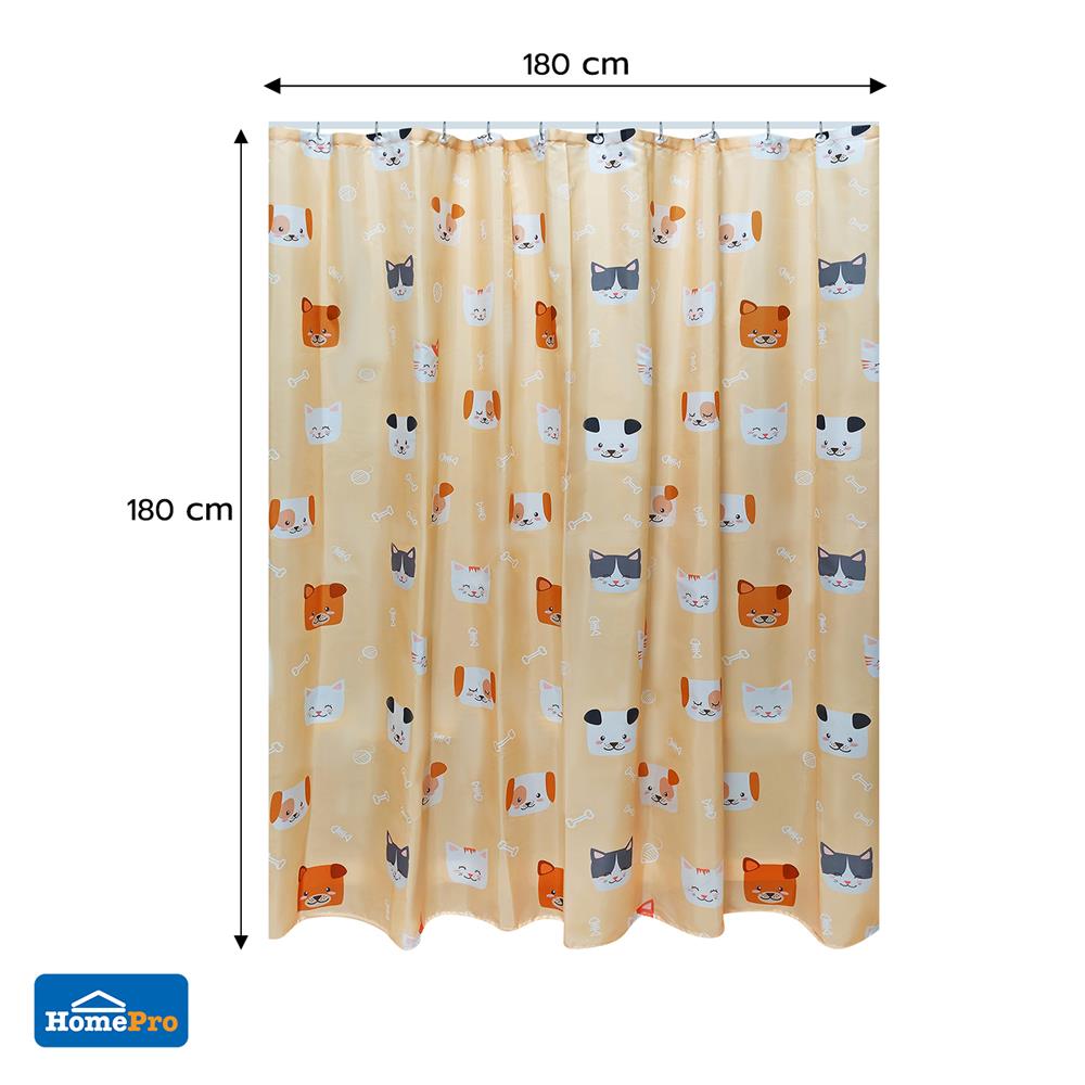 ม่านห้องน้ำ POLY MOYA ACS24390A 180X180 ซม.