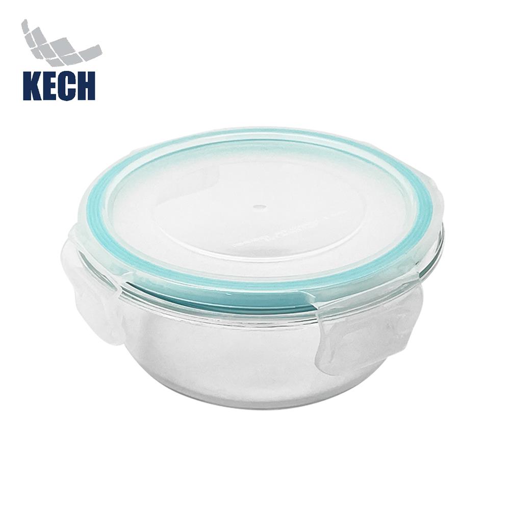 กล่องอาหารแก้วกลม 0.4 ลิตร KECH RUMI สีฟ้า_1