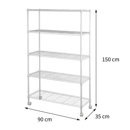 ชั้นวางของโล่ง 5 ชั้น FURDINI GASKELL 90 ซม. สีขาว_8