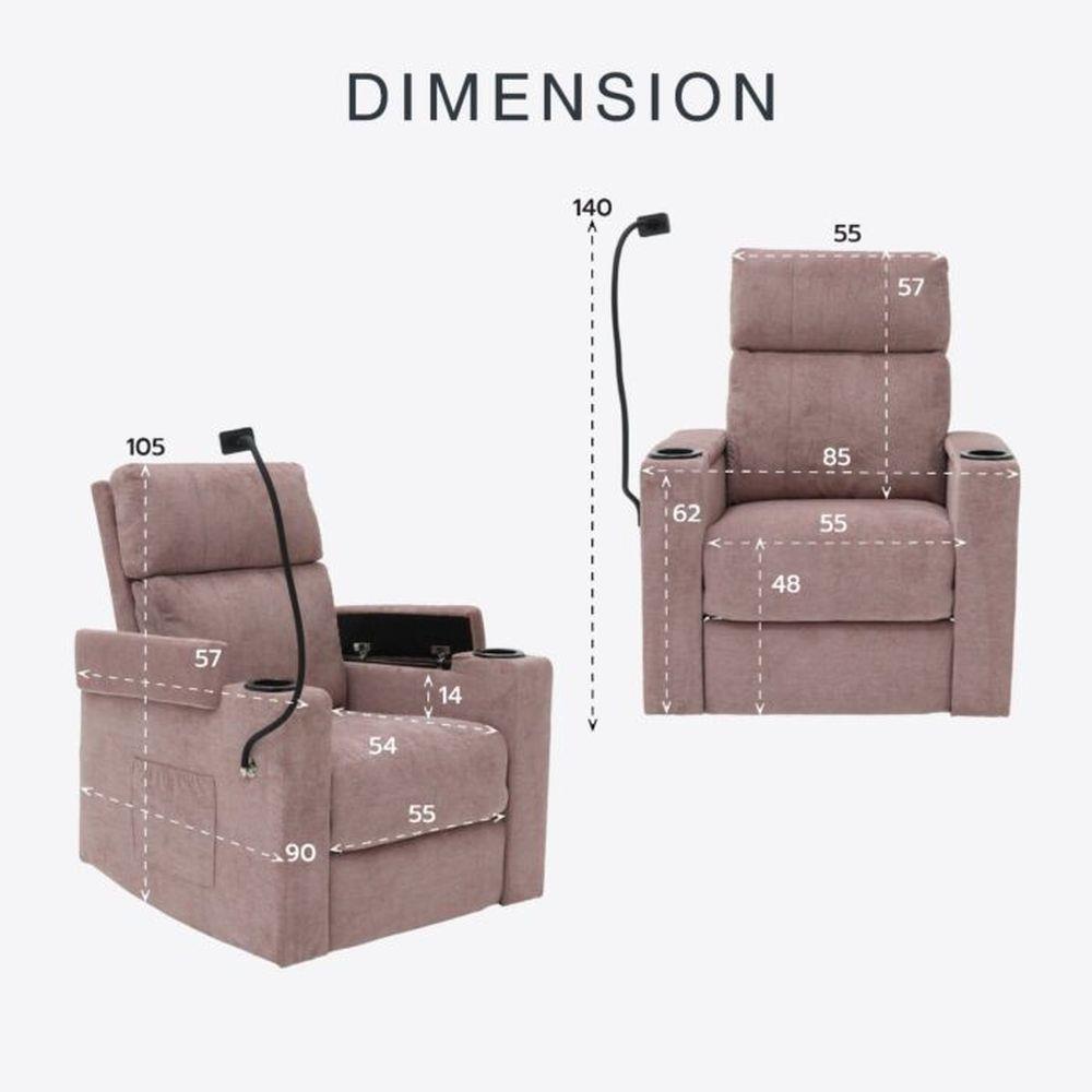 RECLINER SB FURNITURE EASE-PLU 19233941 สีชมพู