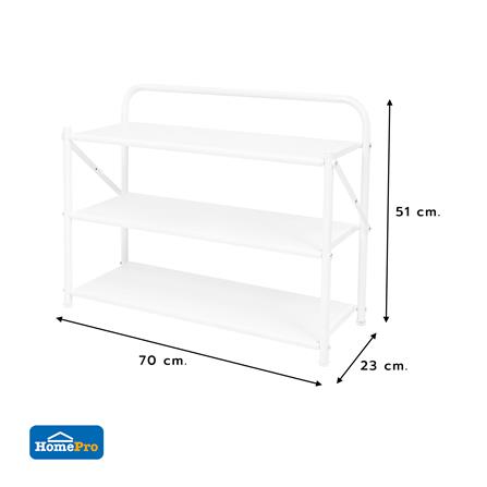ชั้นวางรองเท้า 3 ชั้น STACKO BRISK 70X23X51CM  สีขาว_7