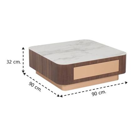 โต๊ะกลาง SB FURNITURE LORETTA 19184677 90 ซม. สีขาว_5