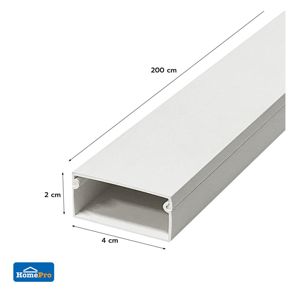 รางทรังกิ้ง ELECKTA 20X40 มม. 2 เมตร สีขาว