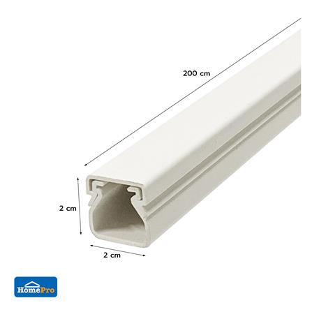 รางเก็บสายไฟวายเวย์ PVC ELECKTA 20X20 มม. 2 ม. สีขาว_2