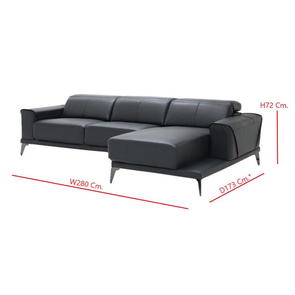 โซฟาเข้ามุมขวา SB FURNITURE GAGANA 19225142 สีดำ