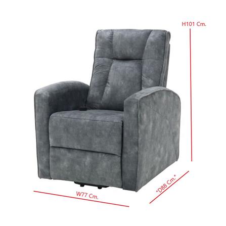 RECLINER SB FURNITURE YUDAI 19224640 สีเทา_5