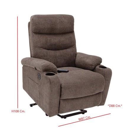 RECLINER SB FURNITURE LIAKA 19214726 สีน้ำตาล_4