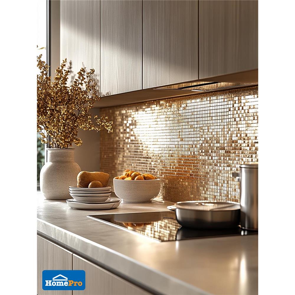 โมเสคแก้ว 30x30 ซม. TARA HPR-258 ริโก โกลด์