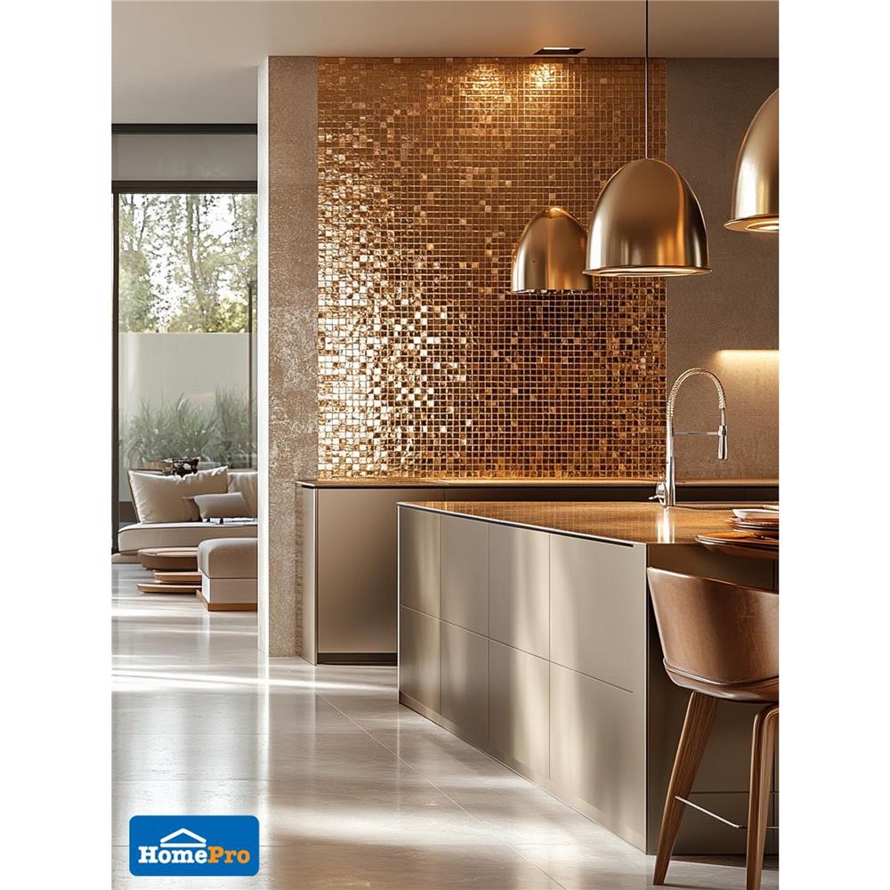 โมเสคแก้ว 30x30 ซม. TARA HPR-258 ริโก โกลด์