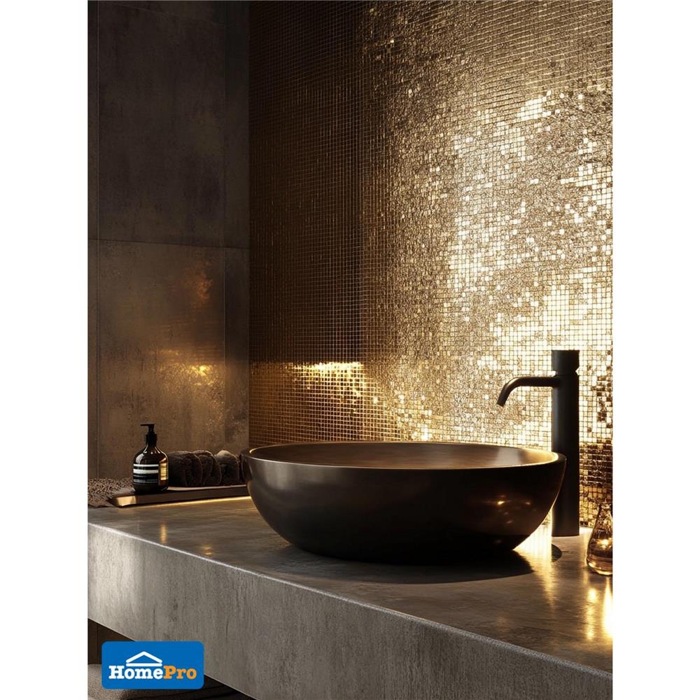 โมเสคแก้ว 30x30 ซม. TARA HPR-258 ริโก โกลด์