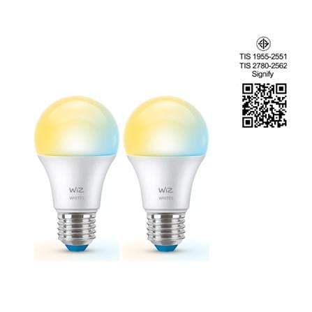 หลอด LED WIZ SMART BULB BOHLAM PINTAR 8 วัตต์ DAYLIGHT/COOL WHITE/WARM WHITE E27 (แพ็ก 2 ชิ้น)_6