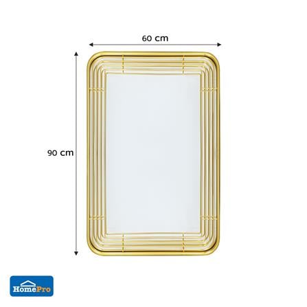 กระจกเงาตกแต่ง MOYA HP-2025-G 60x90 ซม. สีทอง_5
