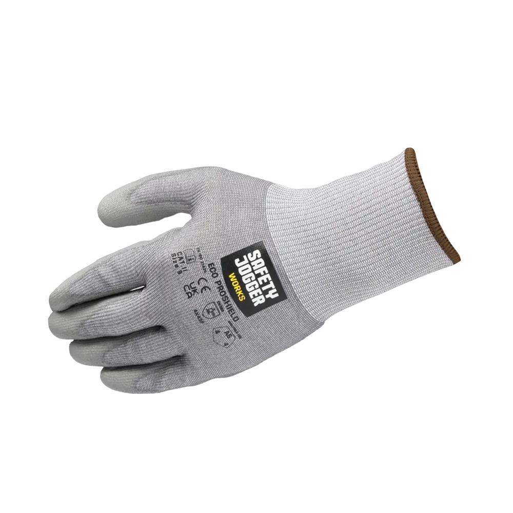 ถุงมือ HPPE SAFETY JOGGER ECO PROSHIELD 4X42F SIZE 9 สีเทา (แพ็ก 2 ชิ้น)