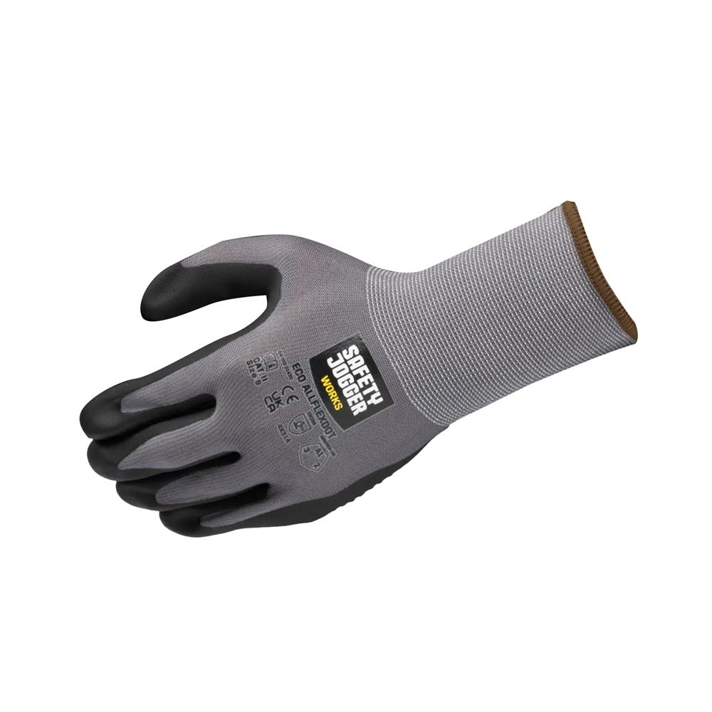 ถุงมือ SAFETY JOGGER ECO ALLFLEXDOT 4131A SIZE 9 สีดำ/เทา (แพ็ก 2 ชิ้น)