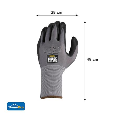 ถุงมือ SAFETY JOGGER ECO ALLFLEXDOT 4131A SIZE 9 สีดำ/เทา (แพ็ก 2 ชิ้น)_3