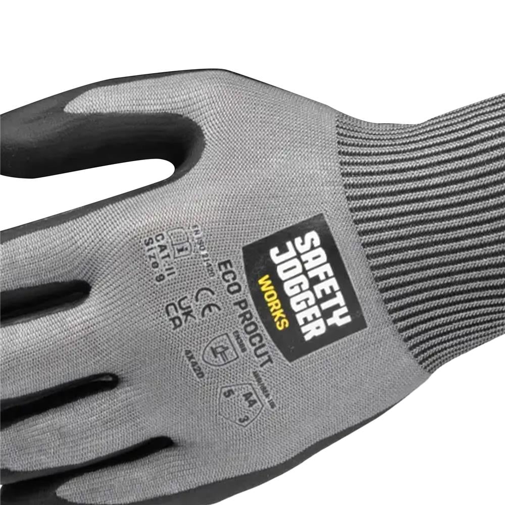 ถุงมือ HPPE SAFETY JOGGER ECO PROCUT 4X42D SIZE 9 สีดำ (แพ็ก 2 ชิ้น)