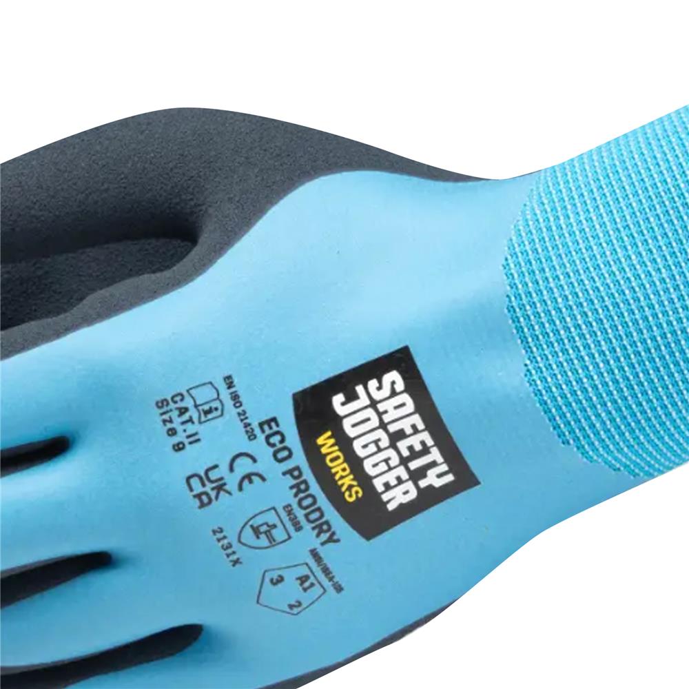 ถุงมือ SAFETY JOGGER ECO PRODRY 2131X SIZE 9 สีฟ้า (แพ็ก 2 ชิ้น)