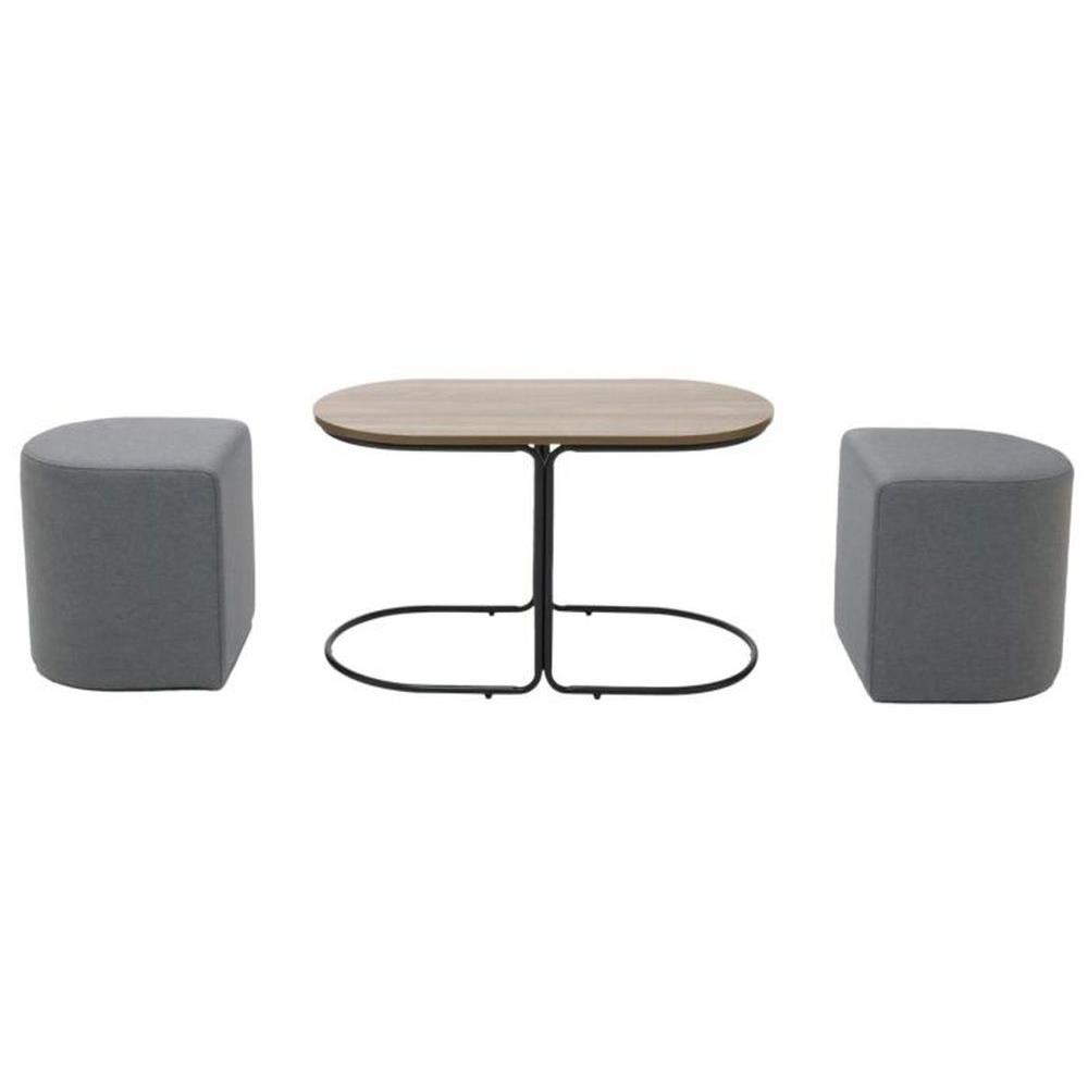 โต๊ะกลางพร้อมสตูล SB FURNITURE MALINNE 19225297 78 ซม. สีเทา