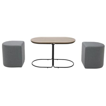 โต๊ะกลางพร้อมสตูล SB FURNITURE MALINNE 19225297 78 ซม. สีเทา_3