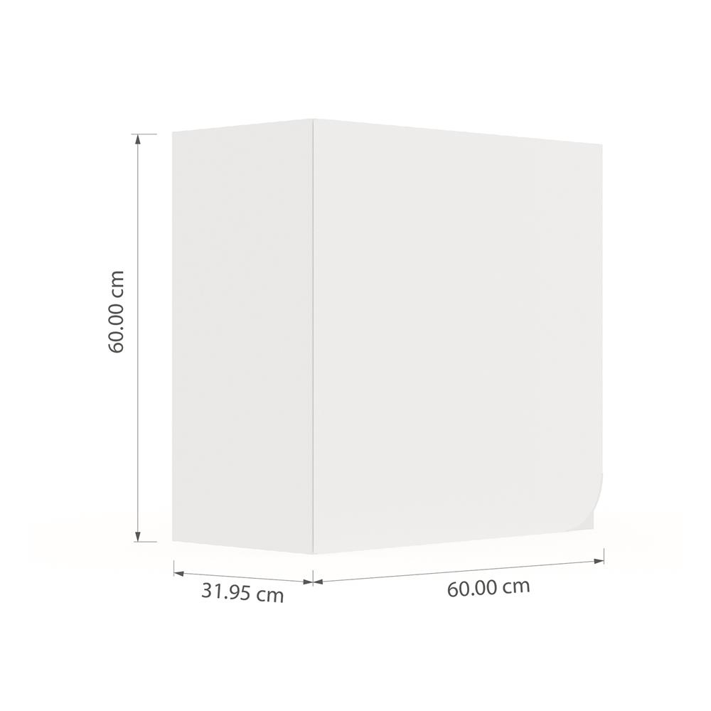 ตู้แขวนเดี่ยวเปิดซ้าย KITZCHO CURVE 60x60 ซม. สี DIAMOND