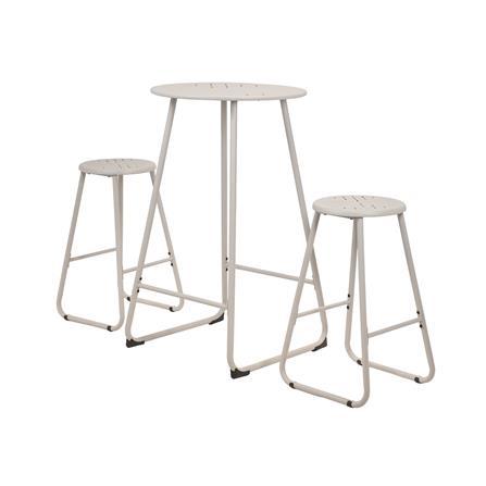 ชุดโต๊ะบาร์สนามเหล็ก 2 ที่นั่ง SPRING NORA สีเบจ_0