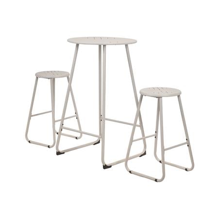 ชุดโต๊ะบาร์สนามเหล็ก 2 ที่นั่ง SPRING NORA สีเบจ_0