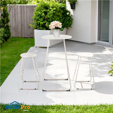 ชุดโต๊ะบาร์สนามเหล็ก 2 ที่นั่ง SPRING NORA สีเบจ_5