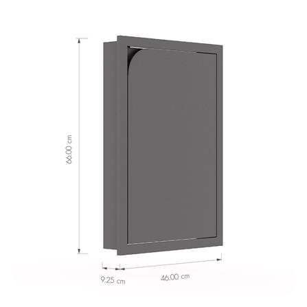บานซิงค์เดี่ยวเปิดขวา KITZCHO CURVE 46x66 ซม. สี GREY GRAPHITE_7