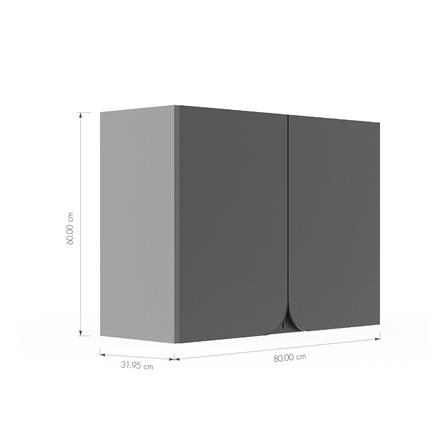 ตู้แขวนคู่ KITZCHO CURVE 80x60 ซม. สี GREY GRAPHITE_5