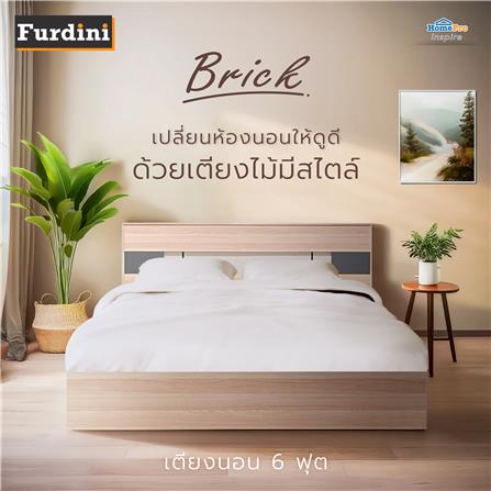 เตียง 6 ฟุต FURDINI BRICK สี PINEOAK_3