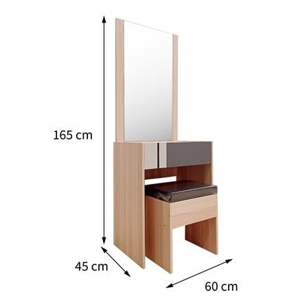 ชุดโต๊ะเครื่องแป้ง FURDINI BRICK 60 ซม. สี PINEOAK_4